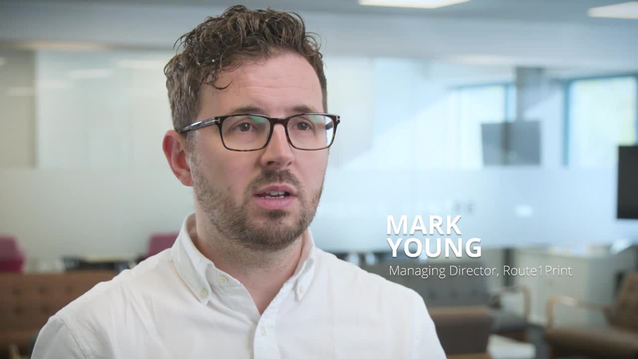 Mark Young from Route1Print in the UK.