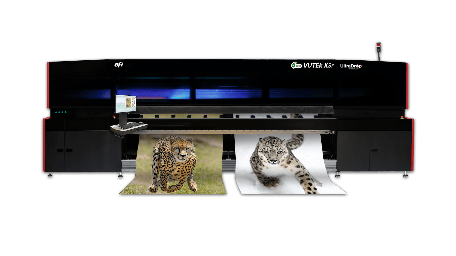 EFI VUTEk X3r roll-to-roll LED printer.
