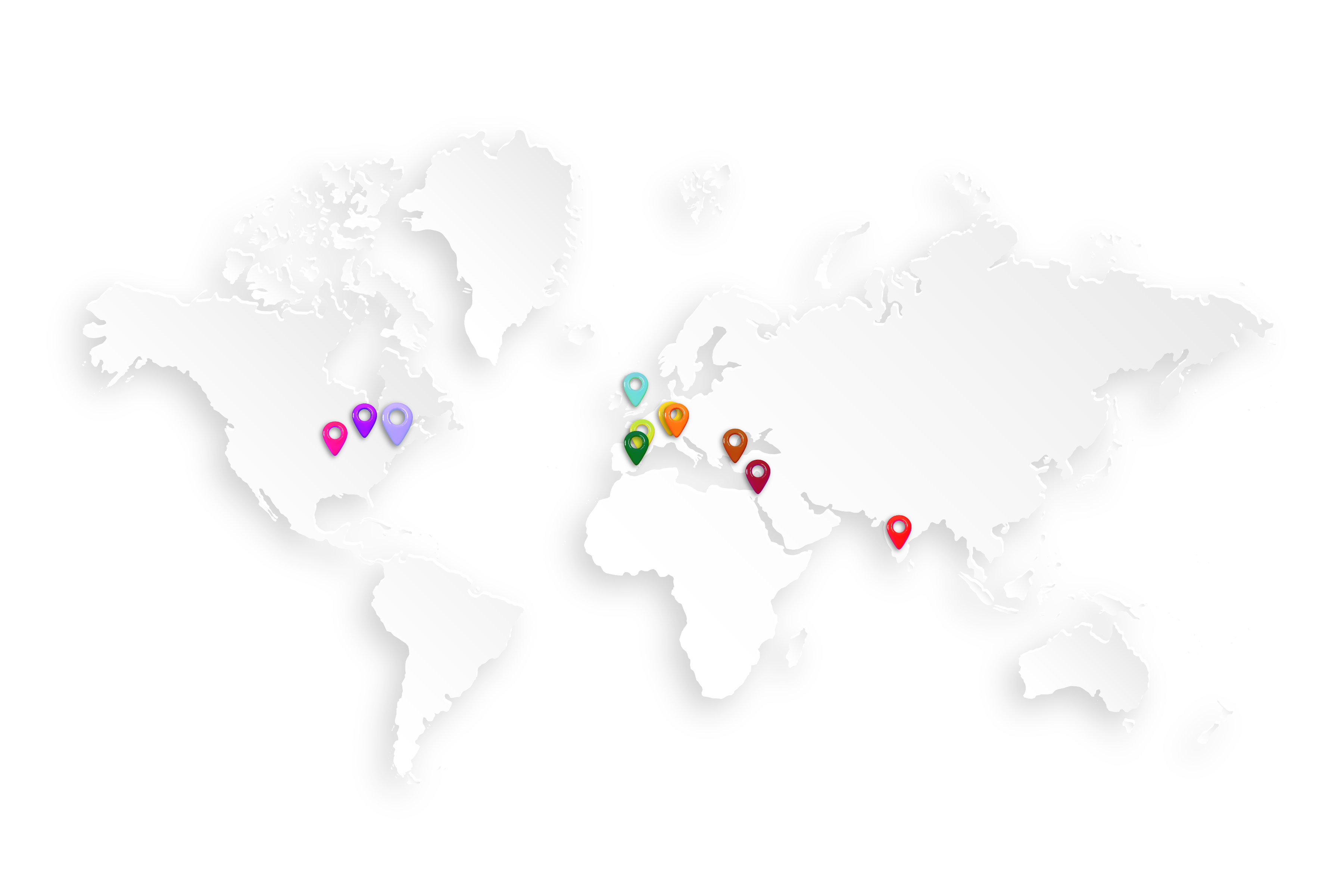Worldwide Locations Map